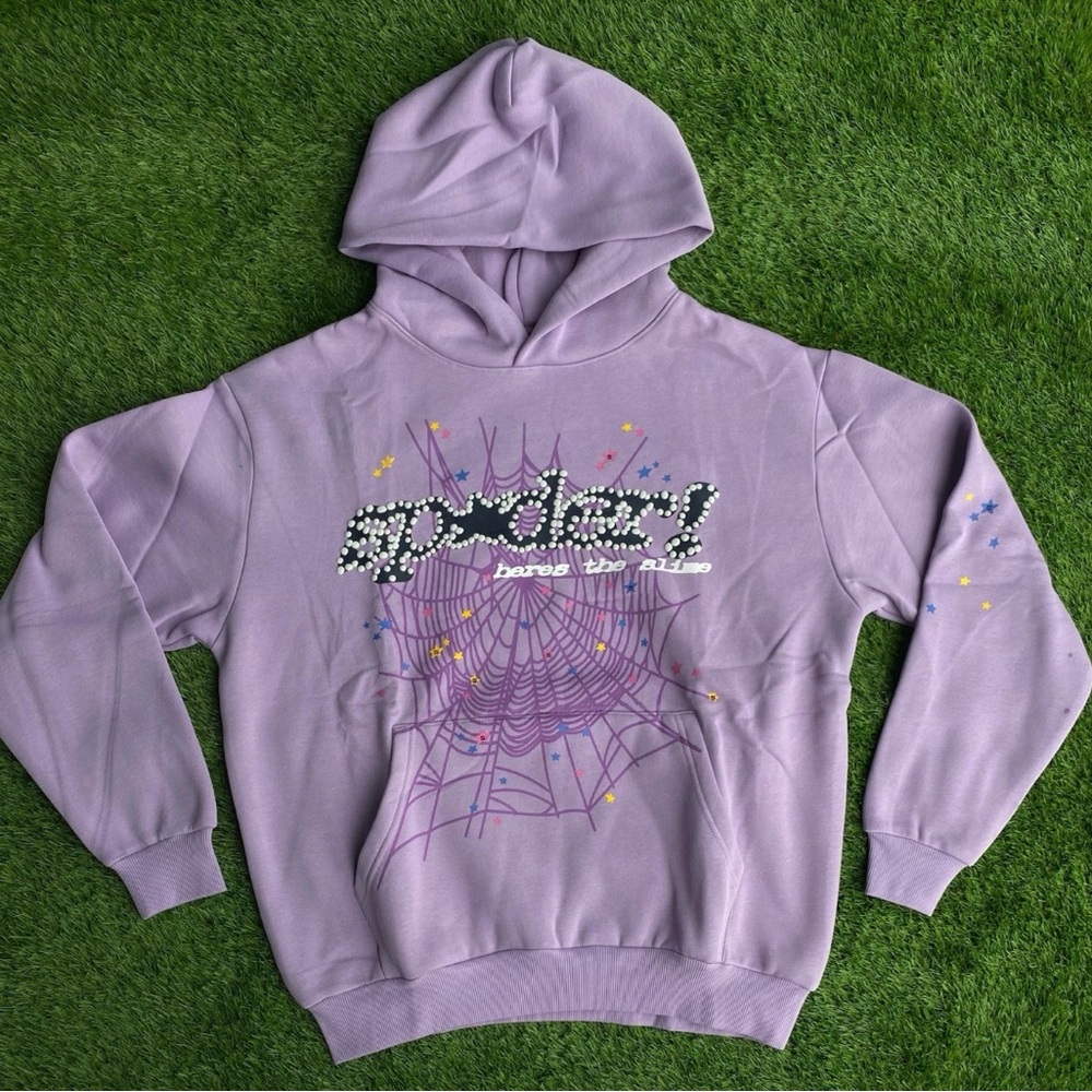 Lavender Graphic Hoodie for Men